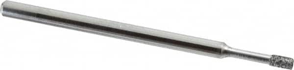 Strauss - 0.157" Head Thickness CBN Grinding Pin - 1/8" Shank Diam x 2" Shank Length, Medium Grade, 80 Grit - Exact Tooling