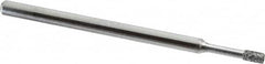 Strauss - 0.157" Head Thickness CBN Grinding Pin - 1/8" Shank Diam x 2" Shank Length, Medium Grade, 80 Grit - Exact Tooling