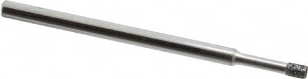Strauss - 0.157" Head Thickness CBN Grinding Pin - 1/8" Shank Diam x 2" Shank Length, Medium Grade, 80 Grit - Exact Tooling