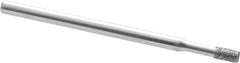 Strauss - 0.11" Head Diam x 0.157" Head Thickness CBN Grinding Pin - 1/8" Shank Diam x 2" Shank Length, Medium Grade, 80 Grit - Exact Tooling