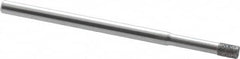 Strauss - 1/8" Head Diam x 0.157" Head Thickness CBN Grinding Pin - 1/8" Shank Diam x 2" Shank Length, Fine Grade, 120 Grit - Exact Tooling