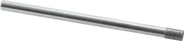 Strauss - 1/8" Head Diam x 0.197" Head Thickness CBN Grinding Pin - 1/8" Shank Diam x 2" Shank Length, (170 Mesh Grit) - Exact Tooling