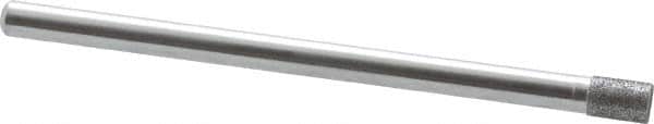 Strauss - 0.14" Head Diam x 0.197" Head Thickness CBN Grinding Pin - 1/8" Shank Diam x 2" Shank Length, (170 Mesh Grit) - Exact Tooling