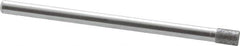 Strauss - 0.14" Head Diam x 0.197" Head Thickness CBN Grinding Pin - 1/8" Shank Diam x 2" Shank Length, (170 Mesh Grit) - Exact Tooling
