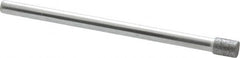 Strauss - 0.157" Head Diam x 0.197" Head Thickness CBN Grinding Pin - 1/8" Shank Diam x 2" Shank Length, (170 Mesh Grit) - Exact Tooling