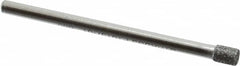 Strauss - 0.157" Head Diam x 0.197" Head Thickness CBN Grinding Pin - 1/8" Shank Diam x 2" Shank Length, Medium Grade, 80 Grit - Exact Tooling