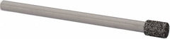 Strauss - 0.177" Head Diam x 1/4" Head Thickness CBN Grinding Pin - 1/8" Shank Diam x 2" Shank Length, Medium Grade, 80 Grit - Exact Tooling