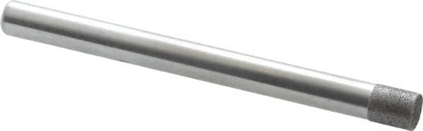 Strauss - 1/4" Head Diam x 0.276" Head Thickness CBN Grinding Pin - 1/4" Shank Diam x 3" Shank Length, (170 Mesh Grit) - Exact Tooling