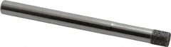 Strauss - 1/4" Head Diam x 0.276" Head Thickness CBN Grinding Pin - 1/4" Shank Diam x 3" Shank Length, Medium Grade, 80 Grit - Exact Tooling