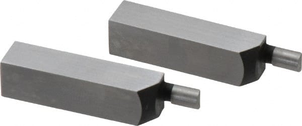 SPI - 1.58 Inch Overall Length, 0.315 Inch Jaw Thickness, 0.1 Inch Radius, Gage Block Cylindrical Jaws - Radius 0.00003 Inch, Pair 0.00004 Inch Accuracy, Sold As Pair, For Use with Rectangular Gage Blocks, 2 Pieces - Exact Tooling