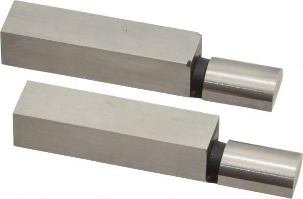 SPI - 1.965 Inch Overall Length, 0.315 Inch Jaw Thickness, 0.2 Inch Radius, Gage Block Cylindrical Jaws - Radius 0.00003 Inch, Pair 0.00004 Inch Accuracy, Sold As Pair, For Use with Rectangular Gage Blocks, 2 Pieces - Exact Tooling