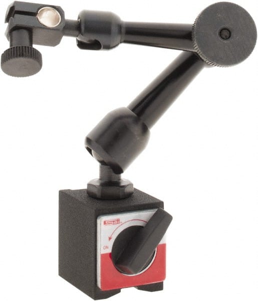 SPI - 72 Lb Magnetic Force, Indicator Positioner & Holder with Base - Articulated Arm, Rectangular Base, 1.38" Base Height, 1.42" Base Length, 1.18" Base Width - Exact Tooling