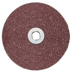 3M - 5" Diam 36+ Grit Fiber Disc - Very Coarse Grade, Ceramic, 12,000 Max RPM, Series 982C - Exact Tooling