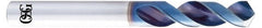 OSG - 0.3677" 120° Spiral Flute Vanadium High Speed Steel Screw Machine Drill Bit - Right Hand Cut, 40mm Flute Length, 90mm OAL, Faceted Point, Straight Shank - Exact Tooling