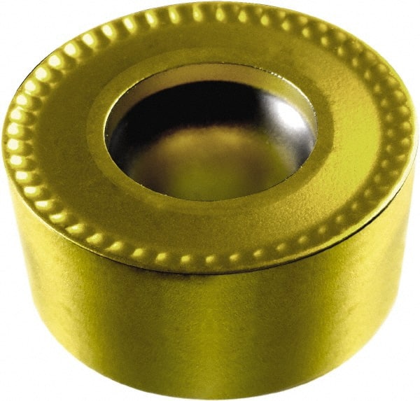 Sandvik Coromant - RCMT0602M0 RCMT Grade S05F Carbide Turning Insert - TiCN/Al2O3/TiN Finish, Round, 1/4" Inscr Circle, 3/32" Thick - Exact Tooling