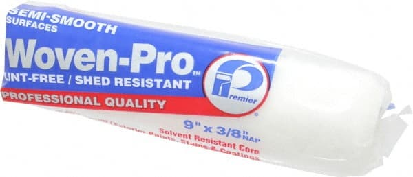 Premier Paint Roller - 3/8" Nap, 9" Wide Paint Woven-Pro Roller Cover - Semi-Smooth Texture, Woven - Exact Tooling