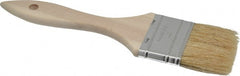 Premier Paint Roller - 2" Flat Hog Chip Brush - 1-3/4" Bristle Length, 5" Wood Dowel Handle - Exact Tooling