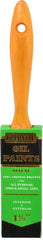 Premier Paint Roller - 1-1/2" Flat Hog Varnish Brush - 2-1/4" Bristle Length, 6-1/2" Wood Handle - Exact Tooling