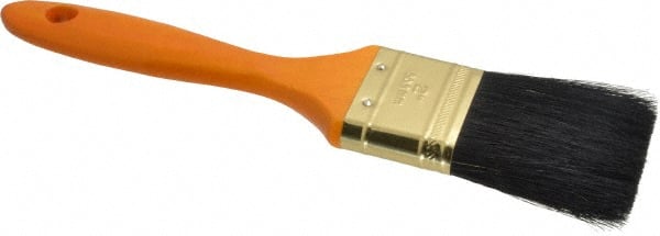 Premier Paint Roller - 2" Flat Hog Varnish Brush - 2-1/2" Bristle Length, 7" Wood Handle - Exact Tooling