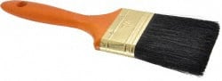 Premier Paint Roller - 3" Flat Hog Varnish Brush - 3" Bristle Length, 7-1/2" Wood Handle - Exact Tooling