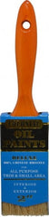 Premier Paint Roller - 2" Flat Hog Varnish Brush - 2-1/2" Bristle Length, 7" Wood Handle - Exact Tooling