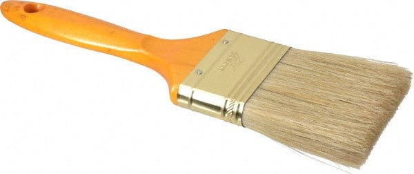 Premier Paint Roller - 2-1/2" Flat Hog Varnish Brush - 2-3/4" Bristle Length, 7" Wood Handle - Exact Tooling