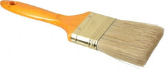 Premier Paint Roller - 2-1/2" Flat Hog Varnish Brush - 2-3/4" Bristle Length, 7" Wood Handle - Exact Tooling