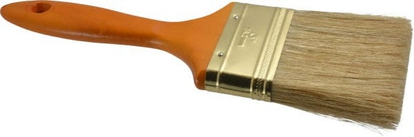 Premier Paint Roller - 3" Flat Hog Varnish Brush - 3" Bristle Length, 7-1/2" Wood Handle - Exact Tooling