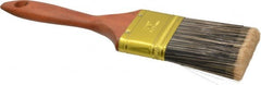 Premier Paint Roller - 2-1/2" Flat Synthetic Varnish Brush - 2-3/4" Bristle Length, 6-3/4" Wood Handle - Exact Tooling