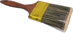 Premier Paint Roller - 4" Flat Synthetic Varnish Brush - 3-1/2" Bristle Length, 6" Wood Handle - Exact Tooling