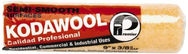 Premier Paint Roller - 1" Nap, 9" Wide Paint General Purpose Roller Cover - Rough Texture, Wool/Poly Blend - Exact Tooling