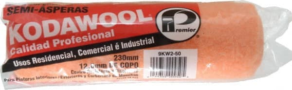 Premier Paint Roller - 1/2" Nap, 9" Wide Paint General Purpose Roller Cover - Semi-Rough Texture, Wool/Poly Blend - Exact Tooling