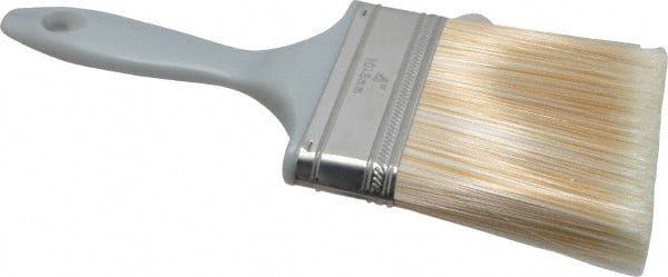 Premier Paint Roller - 4" Synthetic Varnish Brush - 3-1/2" Bristle Length, 6-1/2" Plastic Handle - Exact Tooling