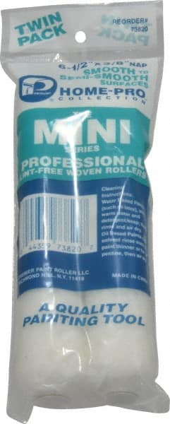 Premier Paint Roller - 3/8" Nap, Mini Paint Roller - 6-1/2" Wide, Includes Roller Cover - Exact Tooling