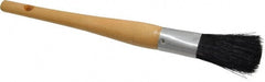 Premier Paint Roller - 3/4" Oval Hog Sash Brush - 2-1/2" Bristle Length, 8" Wood Handle - Exact Tooling
