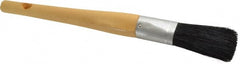 Premier Paint Roller - 1" Oval Hog Sash Brush - 2-3/4" Bristle Length, 8" Wood Handle - Exact Tooling