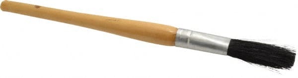 Premier Paint Roller - 1/4" Oval Hog Sash Brush - 1-3/4" Bristle Length, 5" Wood Handle - Exact Tooling