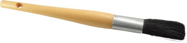Premier Paint Roller - 1/2" Oval Hog Sash Brush - 2-1/4" Bristle Length, 6" Wood Handle - Exact Tooling