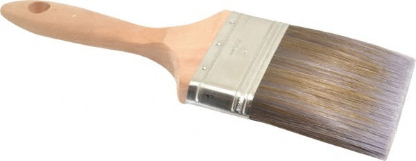 Premier Paint Roller - 4" Flat Synthetic Varnish Brush - 3-3/4" Bristle Length, 7-1/4" Wood Handle - Exact Tooling