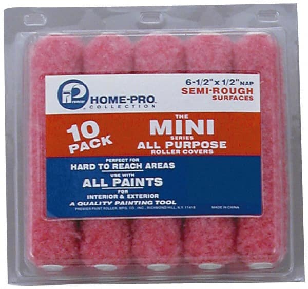 Premier Paint Roller - 1/2" Nap, Mini Paint Roller - 6-1/2" Wide, Includes Roller Cover - Exact Tooling