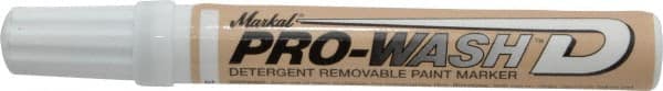 Markal - White Oil-Based Paint Marker - Fine Tip, Alcohol Base Ink - Exact Tooling