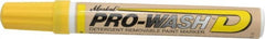 Markal - Yellow Oil-Based Paint Marker - Fine Tip, Alcohol Base Ink - Exact Tooling