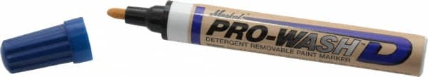 Markal - Blue Oil-Based Paint Marker - Fine Tip, Alcohol Base Ink - Exact Tooling