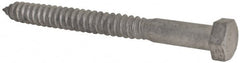 Value Collection - 3/4" Screw, 8" Length Under Head, Steel, Hex Head Lag Screw - Hot Dipped Galvanized, Grade 2 - Exact Tooling