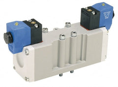 Parker - Double Solenoid, 2 Position, Aluminum Solenoid Valve - Normally Open Through Ports 1 & 2, Nitrile Seal - Exact Tooling