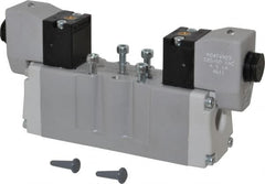 Parker - Double Solenoid, 2 Position, Aluminum Solenoid Valve - Normally Open Through Ports 1 & 2, Nitrile Seal - Exact Tooling