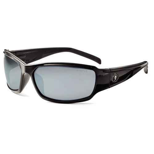 Thor Silver Mirror Lens Black Safety Glasses - Exact Tooling