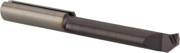 Iscar - 4mm Min Bore Diam, 19mm Max Bore Depth, 4mm Shank Diam, Chamfering Boring Bar - 0.001" Corner Radius, Right Hand Cut, Solid Carbide, TiAlN/TiN Finish - Exact Tooling