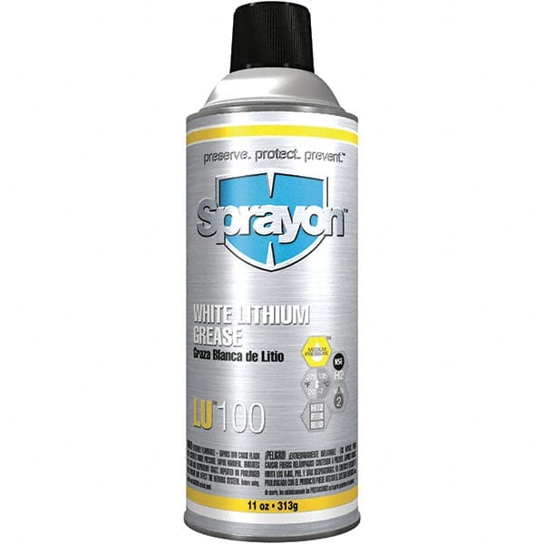 Sprayon - 11 oz Aerosol Lithium General Purpose Grease - Off White, 275°F Max Temp, NLGIG 2, - Exact Tooling