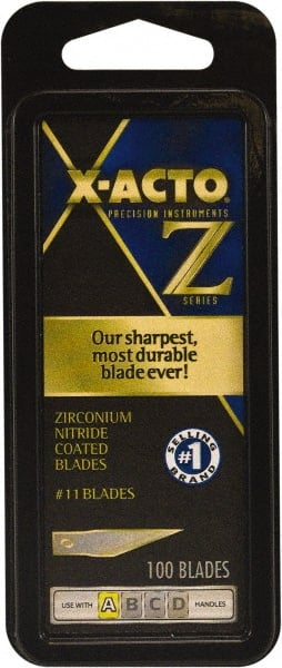 X-ACTO - 100 Piece ZrN-Coated Steel Hobby Blade - Exact Tooling